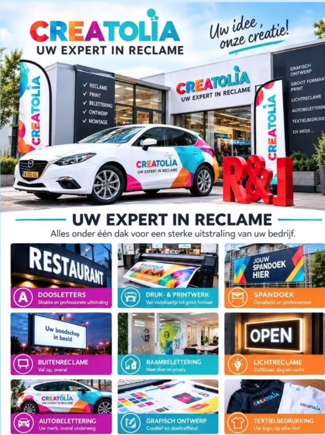 Alles onder één dak voor een sterke uitstraling van uw bedrijf.