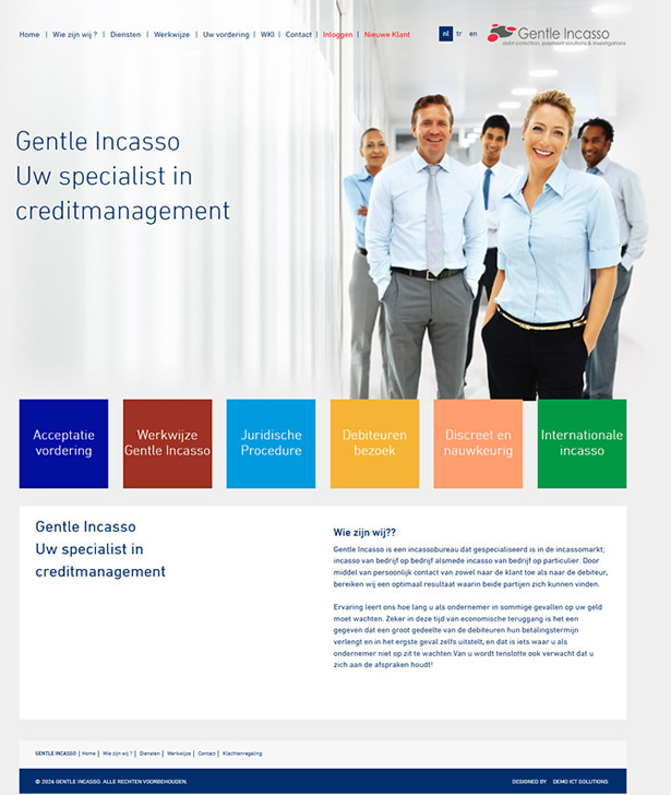 Website ontwerp en ontwikkeling voor Gentle Incasso