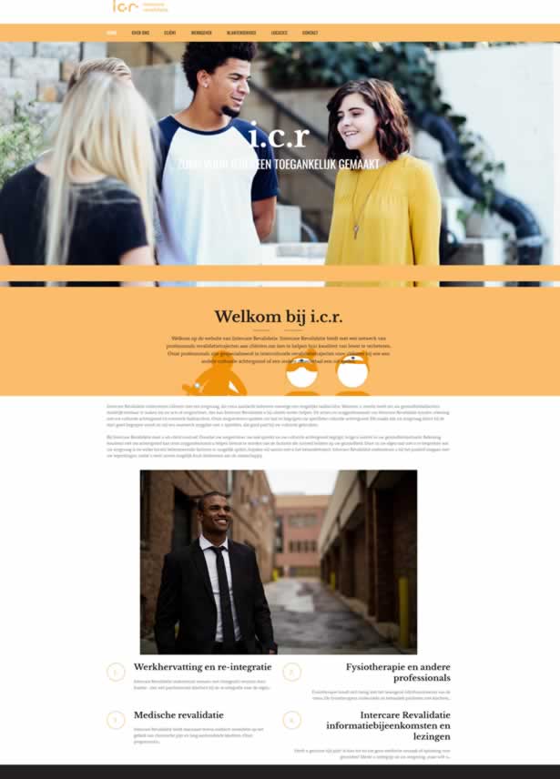 Website ontwerp en ontwikkeling voor Intercare Revalidatie