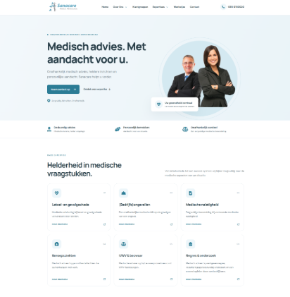 Onafhankelijk medisch advies, heldere inzichten en persoonlijke aandacht. Sanacare helpt u verder.